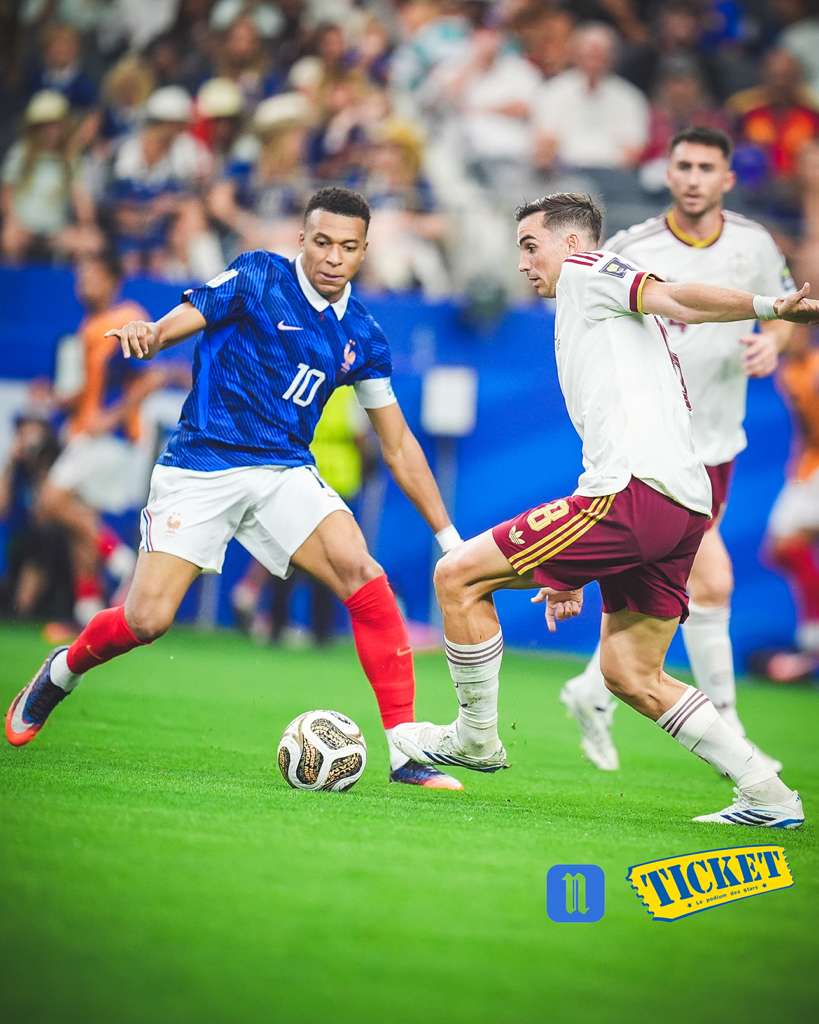 Lors du match France-Espagne